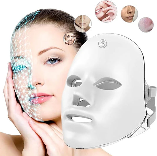 7 Colors LED Face Therapy Mask | Face Lifting Whitening Beauty | Rechargeable