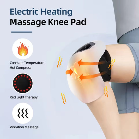 Knee Massage Pad Red Light Therapy | Airbag Wrap Knee Massager | Hot Compress High Vibration Massage