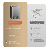 Retractable Clothes Drying Rak Stainless Steel