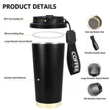Coffee Thermos Mug | Hot & Cold Thermos Mug | Large Capacity Stainless Steel Mug